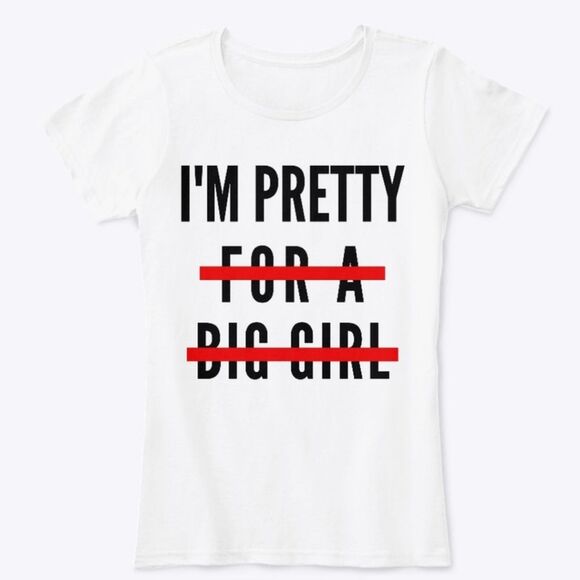 I'm Pretty. White & Red Crop Top T-Shirt size 2x - Picture 1 of 11